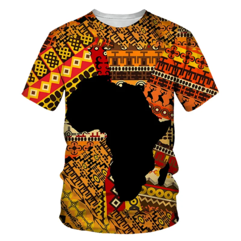 African Ethnic Style 3D Print T-Shirts Men's Women Short Sleeve T Shirt Casual Oversized Harajuku Y2k Tops Unisex Tees Clothing