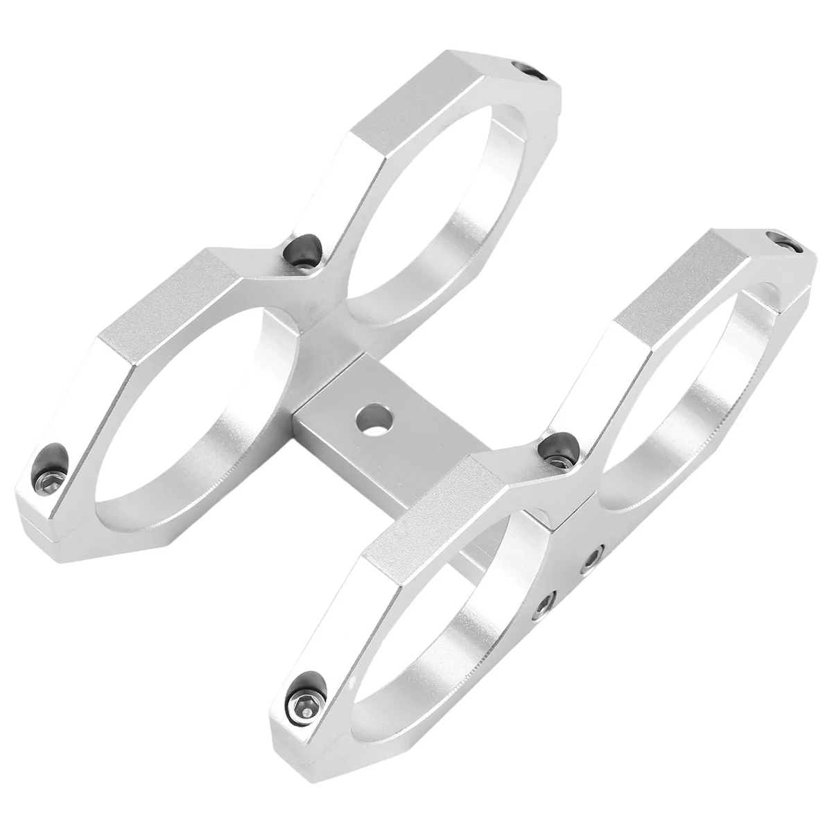 

Silver 55-70mm Aluminum Dual Fuel Pump Clamp Cradle Mounting Bracket for Bosch 044 Fuel Pump