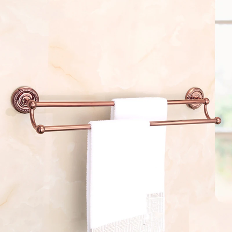 Solid Brass Bathroom Accessories Set,Robe hook,Paper Holder,Towel Bar,Towel Ring,bathroom sets, Rose Gold Luxury Bath Towel Rack bathroom accessories set