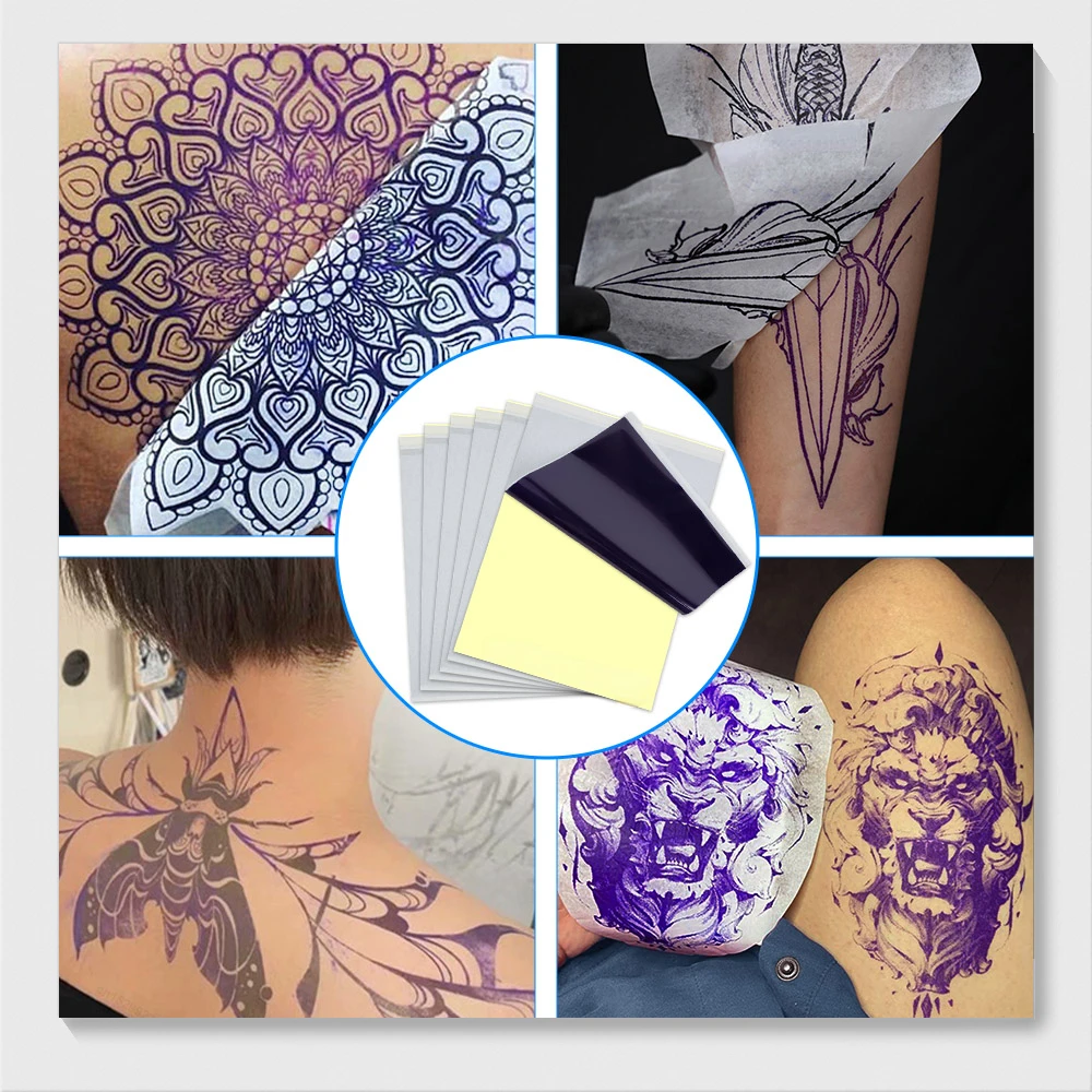 10Pcs A4 Tattoo Transfer Paper 4 Layers Carbon Thermal Stencil Tattoo Paper Copy Paper for Tattoo Transfer Machine Accessories
