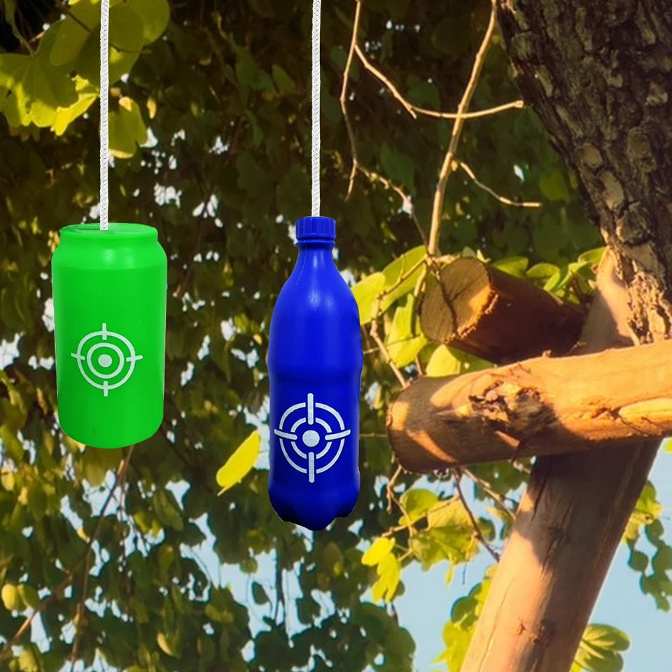 Dianas De Botellas Irrompibles - Juego De 6 Para Práctica De Tiro Con Cuerda Ajustable