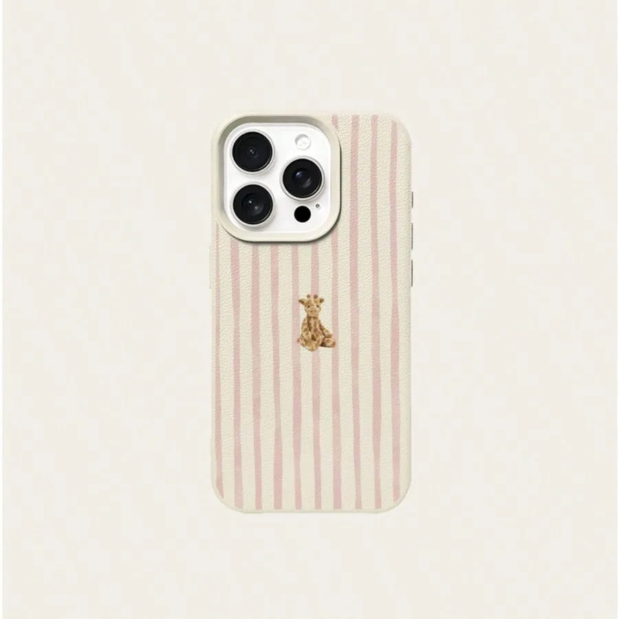 Cute Bowknot Giraffe Striped Pattern Soft Phone Case Cover