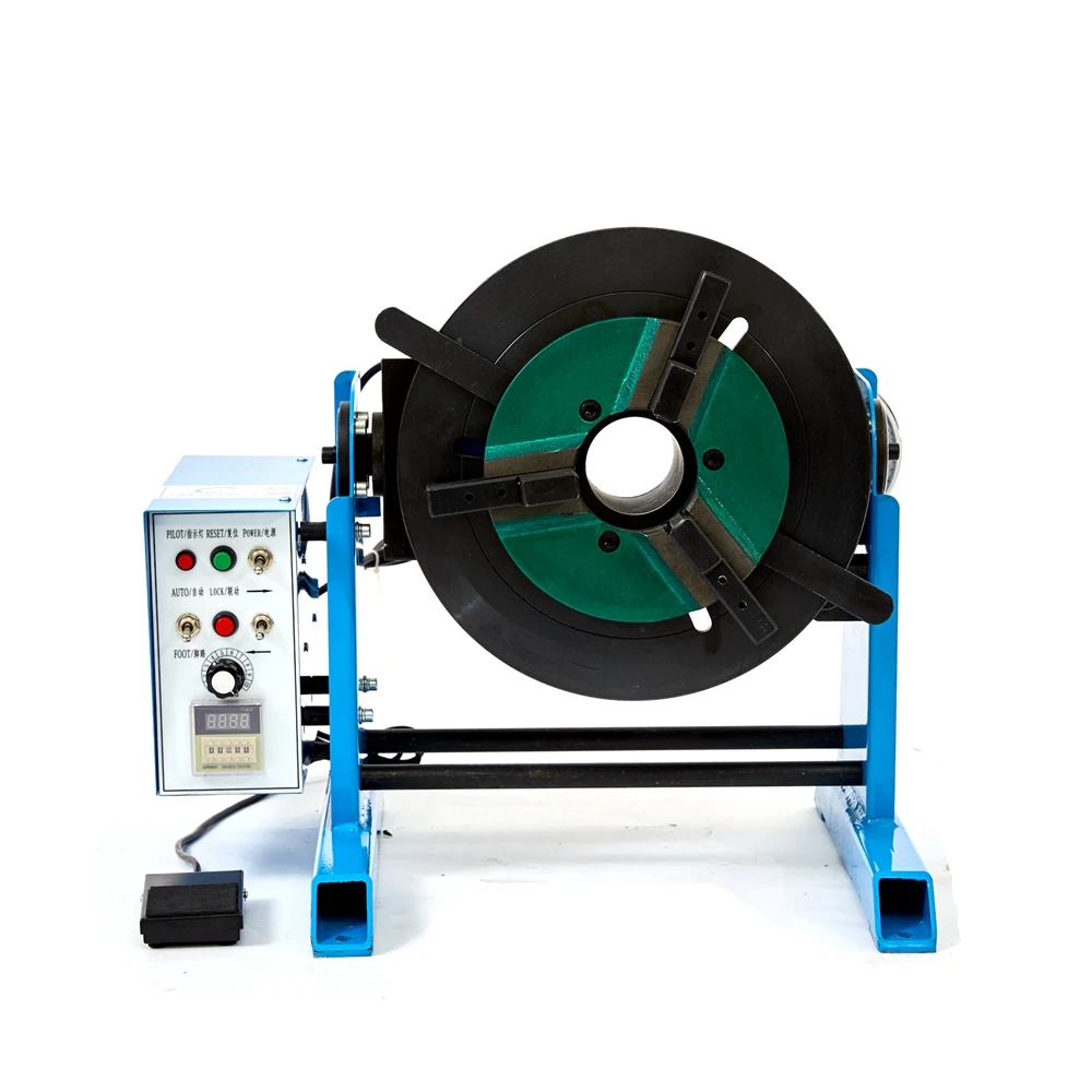 Combinatorial Welding Positioner HD-50 50KG Rotary Turntable With WP200 Chuck Pneumatic Torch Holder Center Holder 25/65mm 3