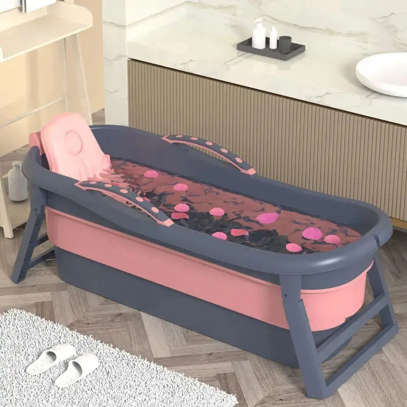 Portable Ice Bath Tub Minimalist Portable Bathtubs Home Bathroom Folding Bathtub for Adults Full Body Large Bathtubs for The Baby Thickened Bath Bidet