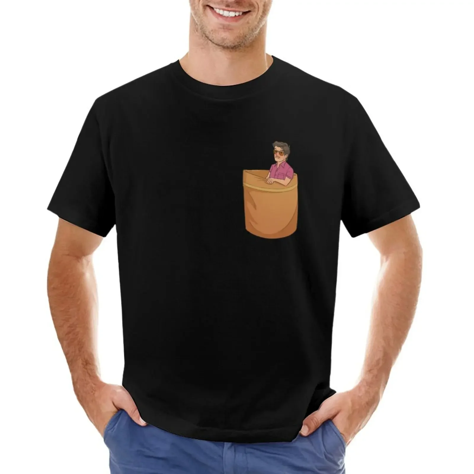 

Pocket Pedro - Pink Shirt Edition (Solid) T-shirt anime clothes sports fans Blouse T-shirt men