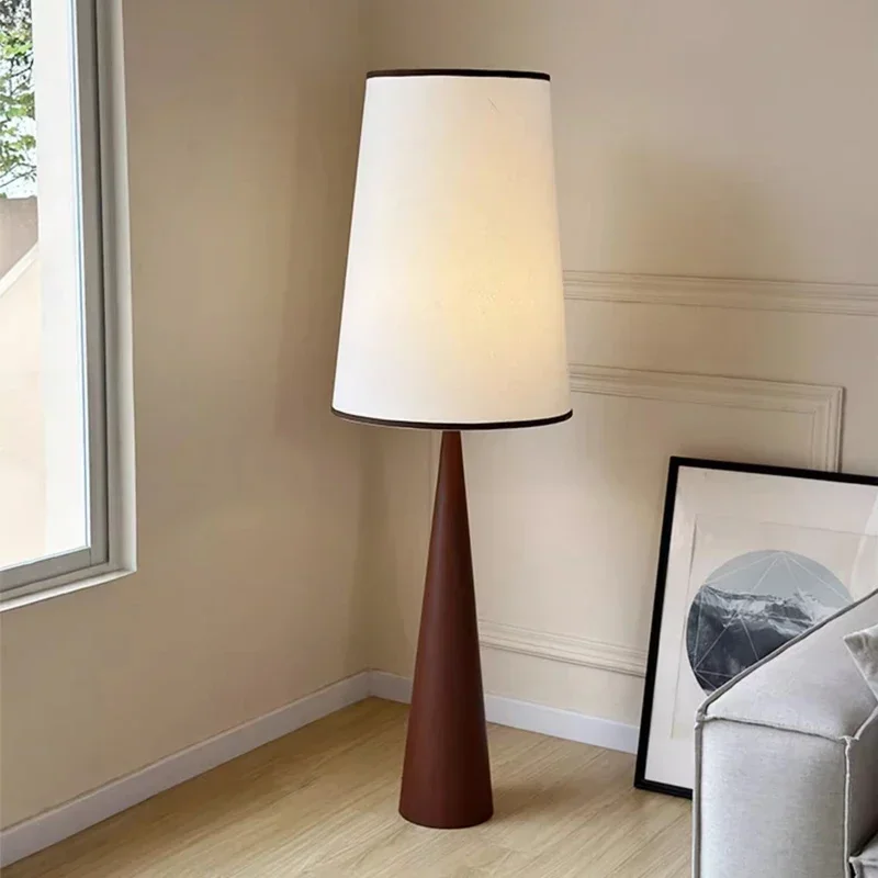 

Скандинавский минималистичный Напольный СВЕТОДИОДНЫЙ светильник из зернистой ткани под дерево Wabi Sabi для гостиной, дивана, детской спальни, прикроватного столика