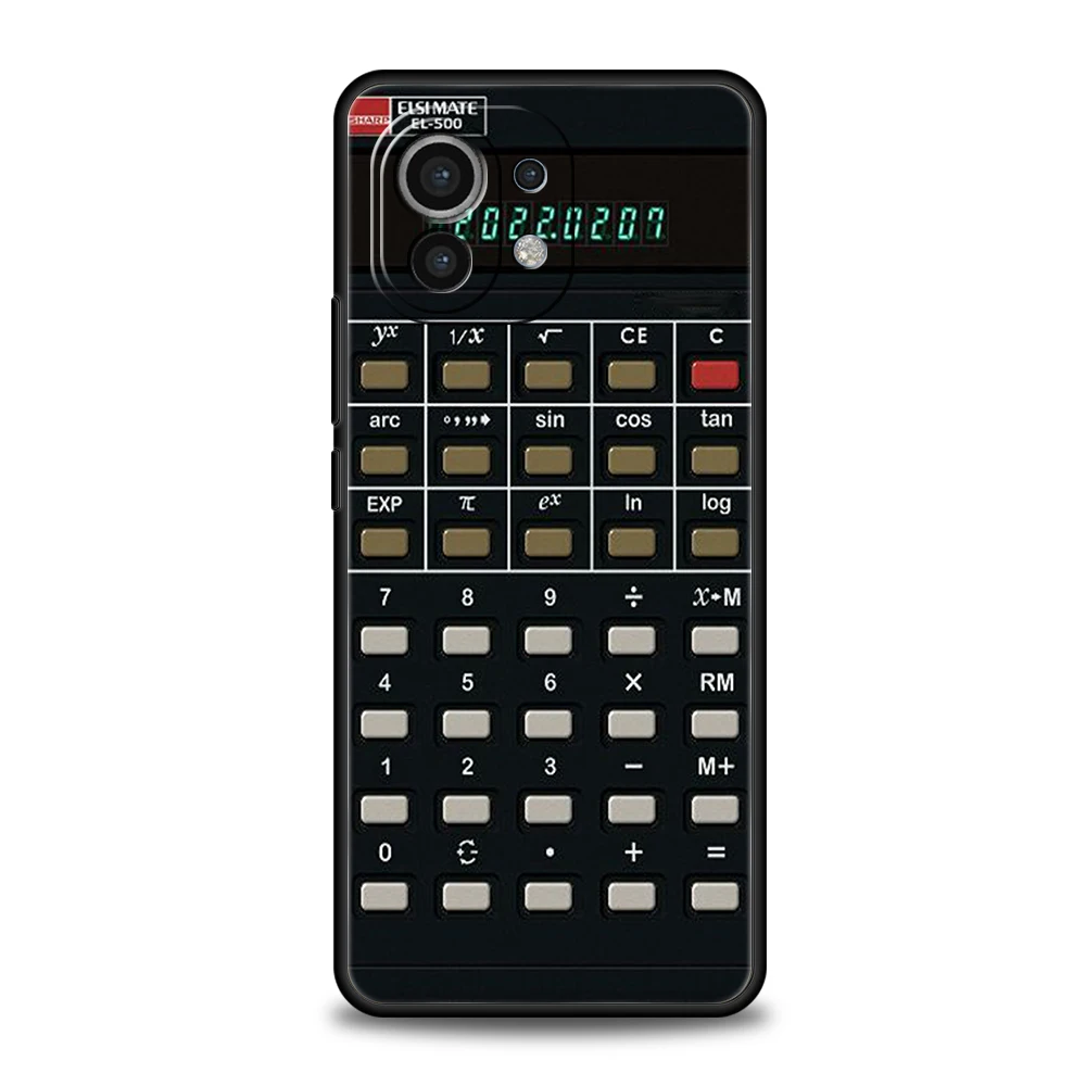 Vintage Retro Calculator Design Silicone Phone Case Cover