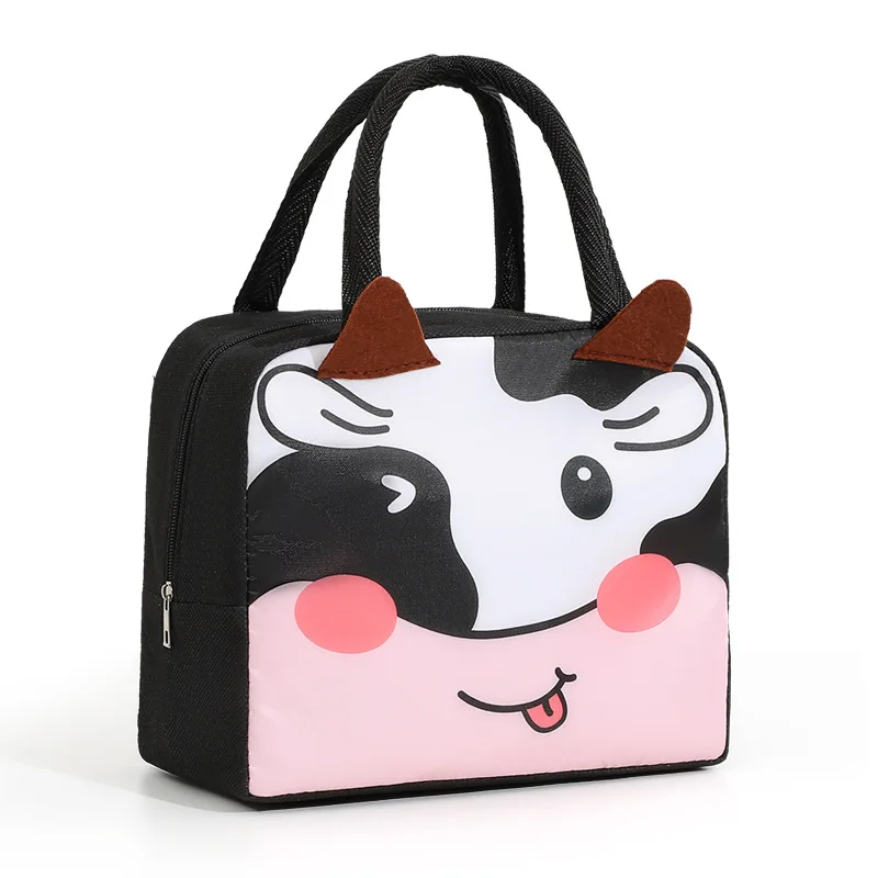 3D Cartoon Design Handheld Lunch Bag For Kids Students Insulated Bento Pack Thermal Food Storage