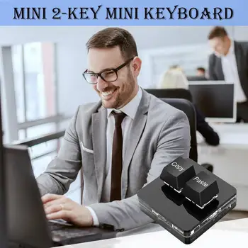 Copy And Paste 2-Key Keyboard Keypad Hotswap One Handed Mechanical Game Mini Keyboard Mini 4