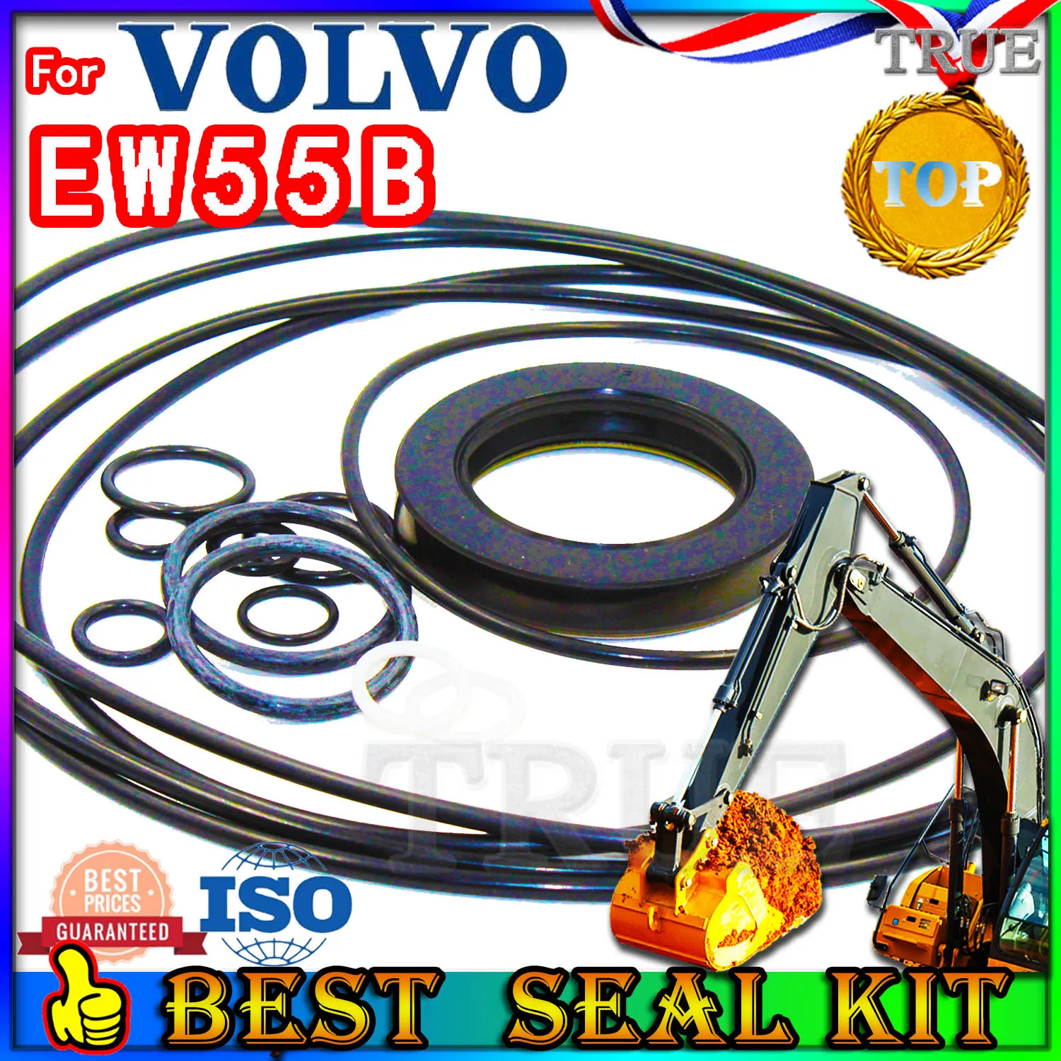 

For VOLVO EW55B Oil Seal Repair Kit Boom Arm Bucket Excavator Hydraulic Cylinder Hammer Construction Tool Set Pack Heavy Master