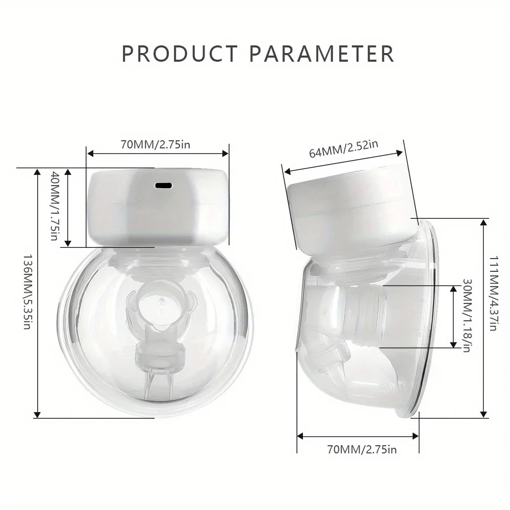 Wearable Electric Breast Pump Silent Hands-free Milk Extractor_voghion.com
