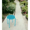 Durable Solid Metal Stool, Powder Coated Finish in Turquoise 5