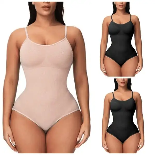 Women Bodysuit Shapewear Seamless One-piece Body Shaper Underwear Stretch  Slim Belly Tuck Hip Lifter Sculpting Shapewear