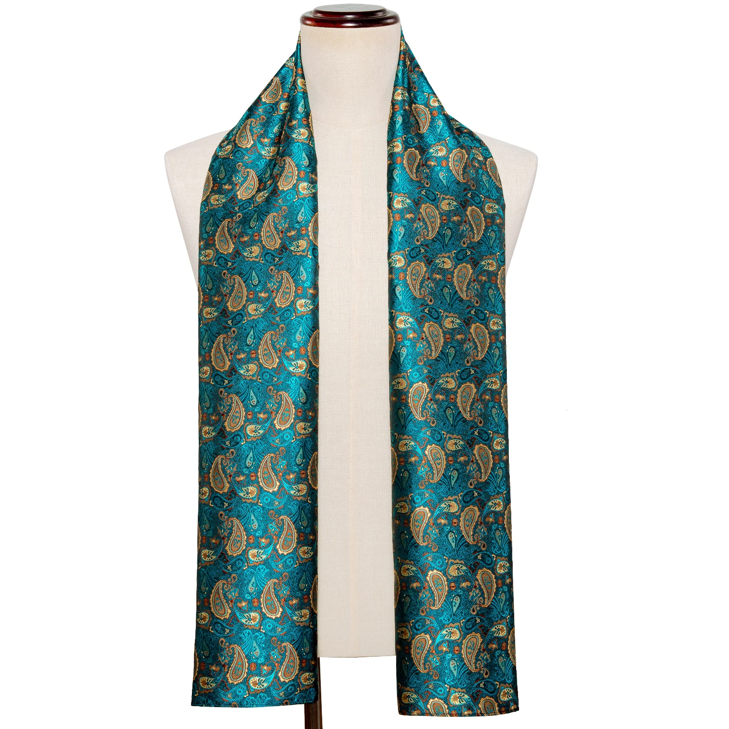 Cashmere Scarf Men Scarf Green Jacquard Paisley Silk Scarf Autumn Winter Casual Business Suit Shirt 160*50cm Barry.Wang