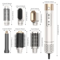 New Portable  Metal Ionic High Speed Hair Dryer 5 in1 Curling Iron Ling Multi Hair Stylers Hairdryer 2