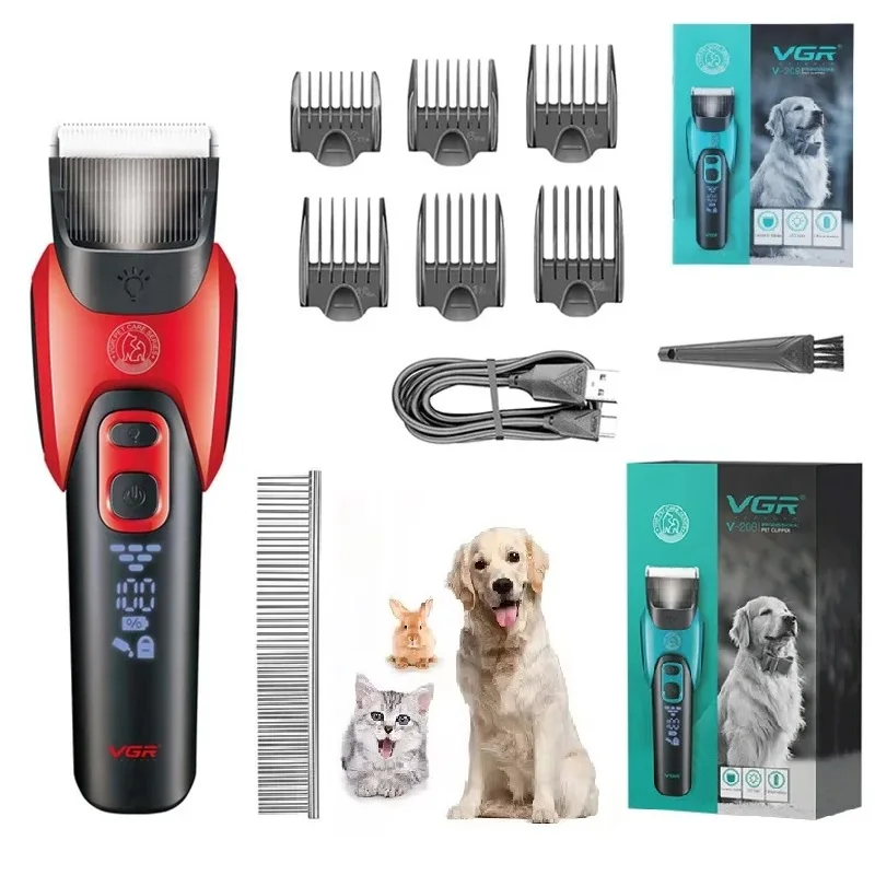 Powerful Rechargeable dog pet clipper Professional Electric cat Trimmer grooming kit tools supplies ceramic haircut machine