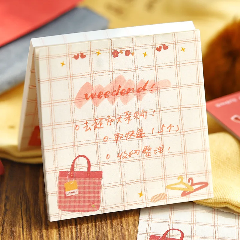 Cute Korean Stationery Memo Pad - 100 Sticky Note Sheets