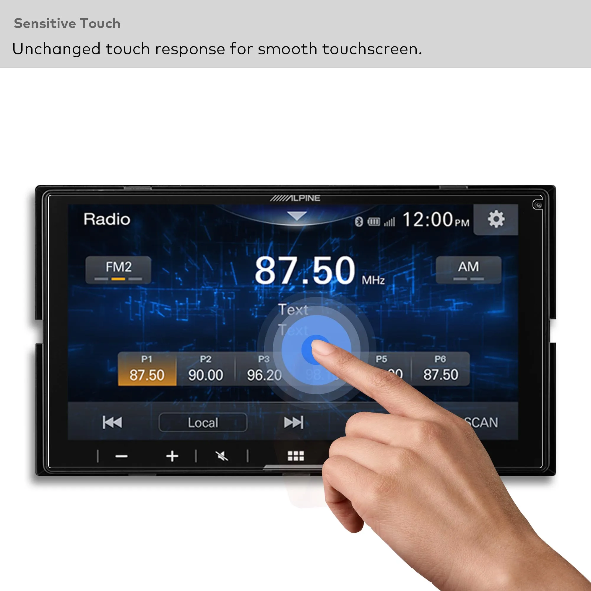 Alpine iLX-W670 및 iLX-W770 디지털 멀티미디어 수신기 7인치 터치스크린과 호환되는 9H 강화 유리 화면 보호기
