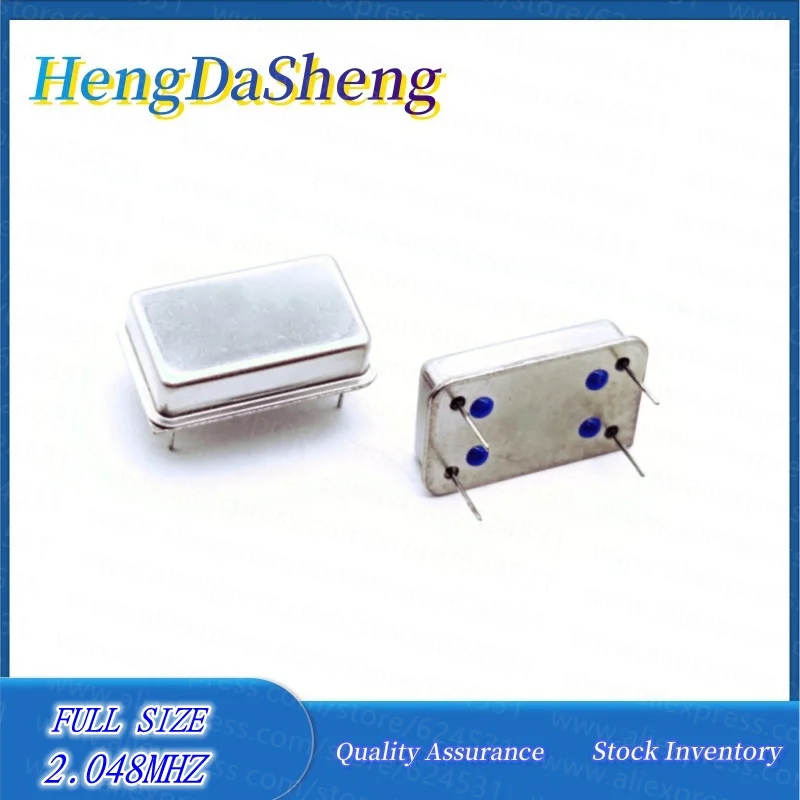 5Pcs/Lot In-line Rectangular Active Crystal Oscillator 2.048M 2.048MHZ OSC Clock vibration Full Size DIP-4
