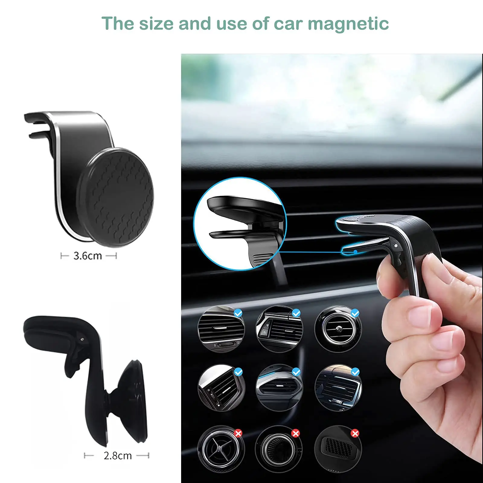 Auto Telefon Halter Starke Magnet Rotation Air Vent Halterung Telefon Stehen  für Iphone Xiaomi Samsung Universal Handy Auto Halter