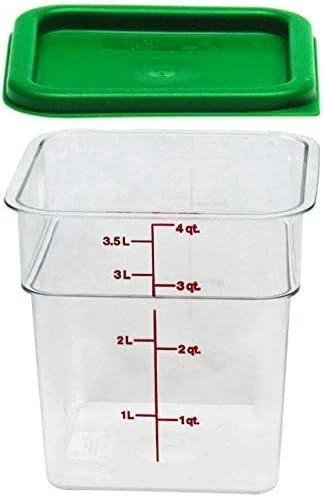 2 qt. Clear Plastic Square Food Storage Container