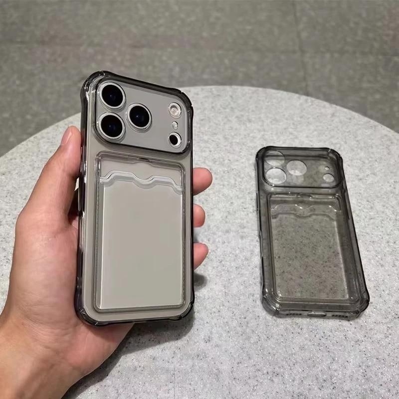 Premium Shockproof Soft TPU Card Holder Phone Case - Durable Bumper Protection Cover