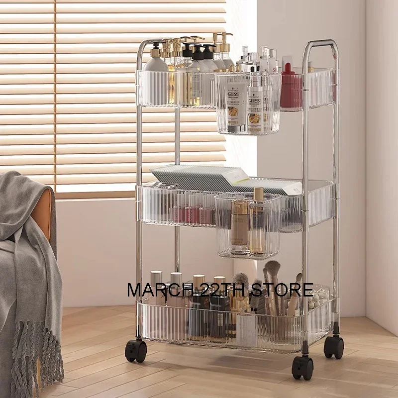 

Kitchen Island Trolley Fruit Basket Dish Drying Rack Kitchen Item Trolley Cart Grocery Makeup Carro Cocina Salon Furniture SQC