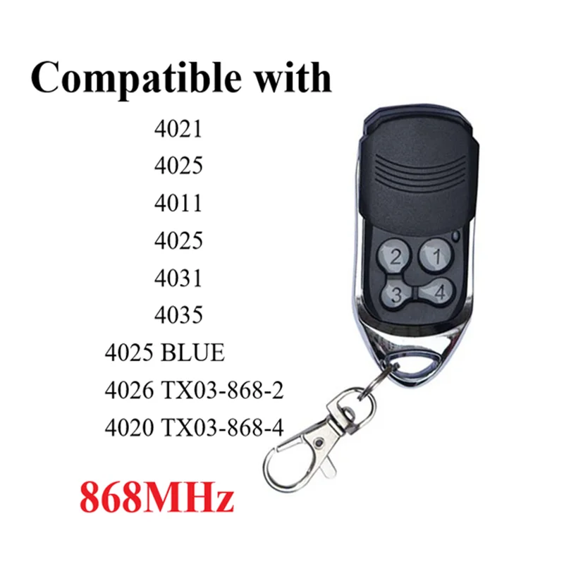 For Sommer SM 4020 4026 868MHz Telecommande Garage Door Remote Control TX03-868-2 TX03-868-4 4011 4025 4031Command Door Opener