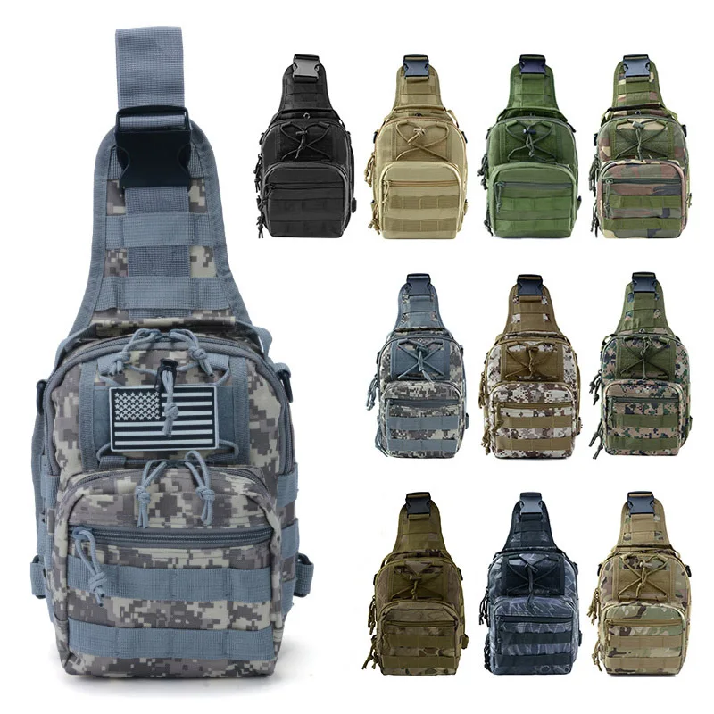 Military Tactical Shoulder Bag Sling Backpack Men Outdoor Waterproof Army  Chest Bag Camping Fishing Trekking Travel EDC Daypack