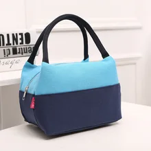 

Fashion Simple Canvas Lunch Box Bag For Women Portable Thermal Insulated Lunch Tote Bag Comida Lunch Bag For Kids School