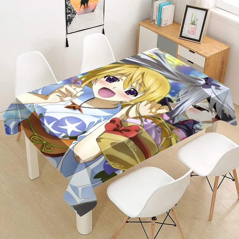 

Infinite Stratos Tablecloth Oxford Fabric Square/Rectangular Dust-proof Table Cover For Party Home Decor TV Covers