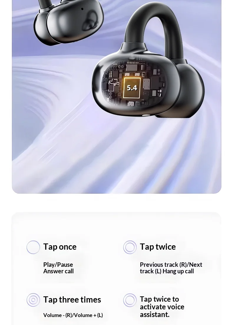 Écouteurs bluetooth sans fil avec affichage batterie et micro_voghion.com