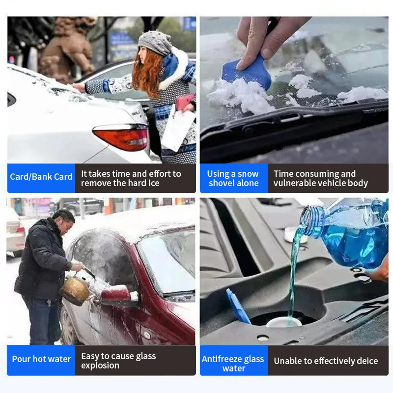 Car Windshield Deicing Spray 100ml Snow Melting Spray Anti Frost Auto Window Ice Melting Agent Car Glass Defrosting Liquid