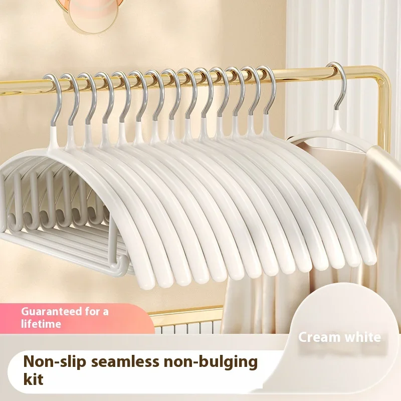 5pcs Nano seamless anti slip clothes hanger stand hanger non marking storage, thick clothing support, anti slip stainless steel