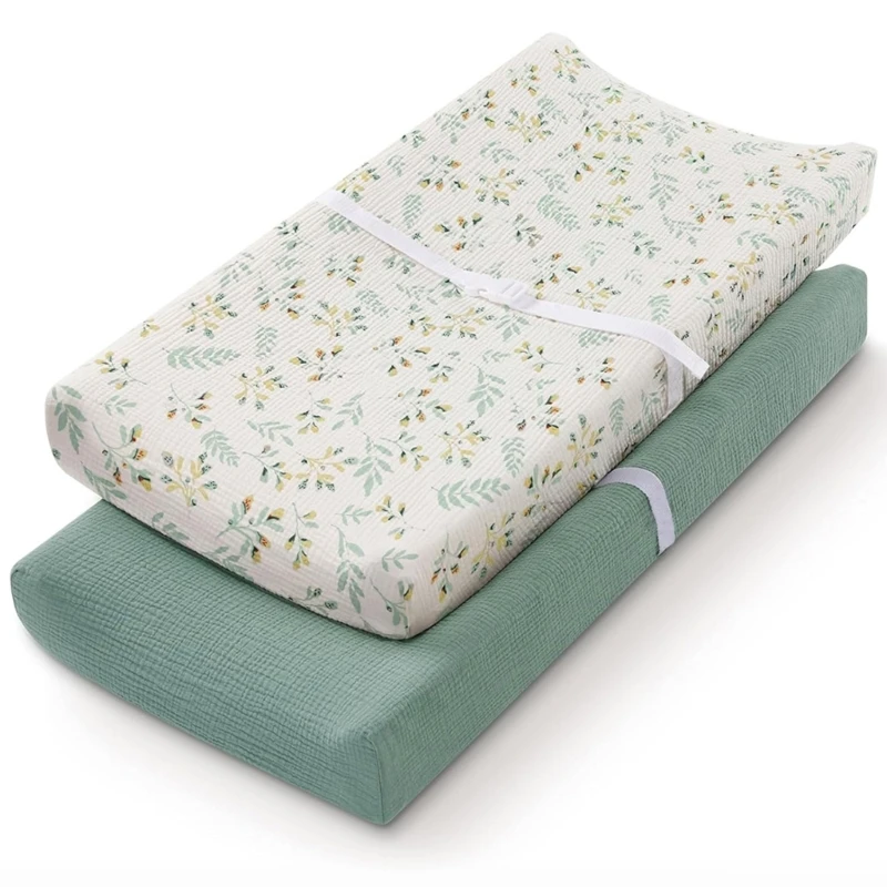 Changing Table Pad Cover Nursery Changing Pad Slipcover Cotton Comfortable & Stretchy Infant