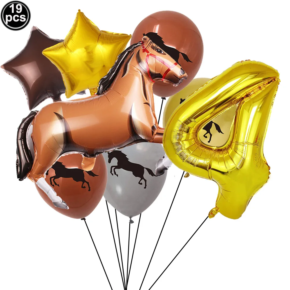 Horse Balloon kits Horse Shaped Balloon Aluminum Foil Horse Balloon Horse Themed Decor for Birthday Baby Shower Cowboy Party