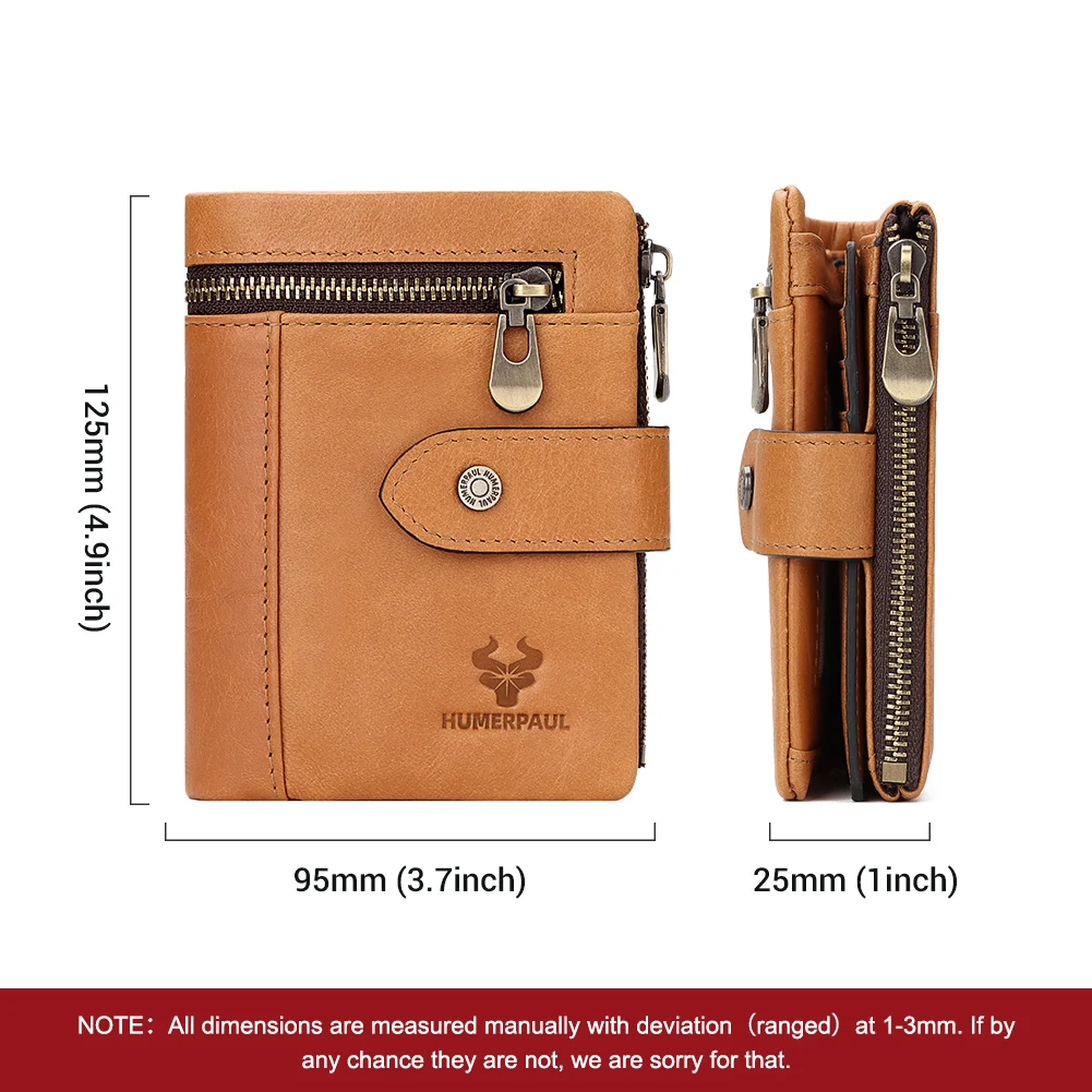 HUMERPAUL Wallet for Men Genuine Leather RFID Blocking Wallets with Credit  Card Holder New Fashion Small Clutch Coin Pocket 2023 - AliExpress
