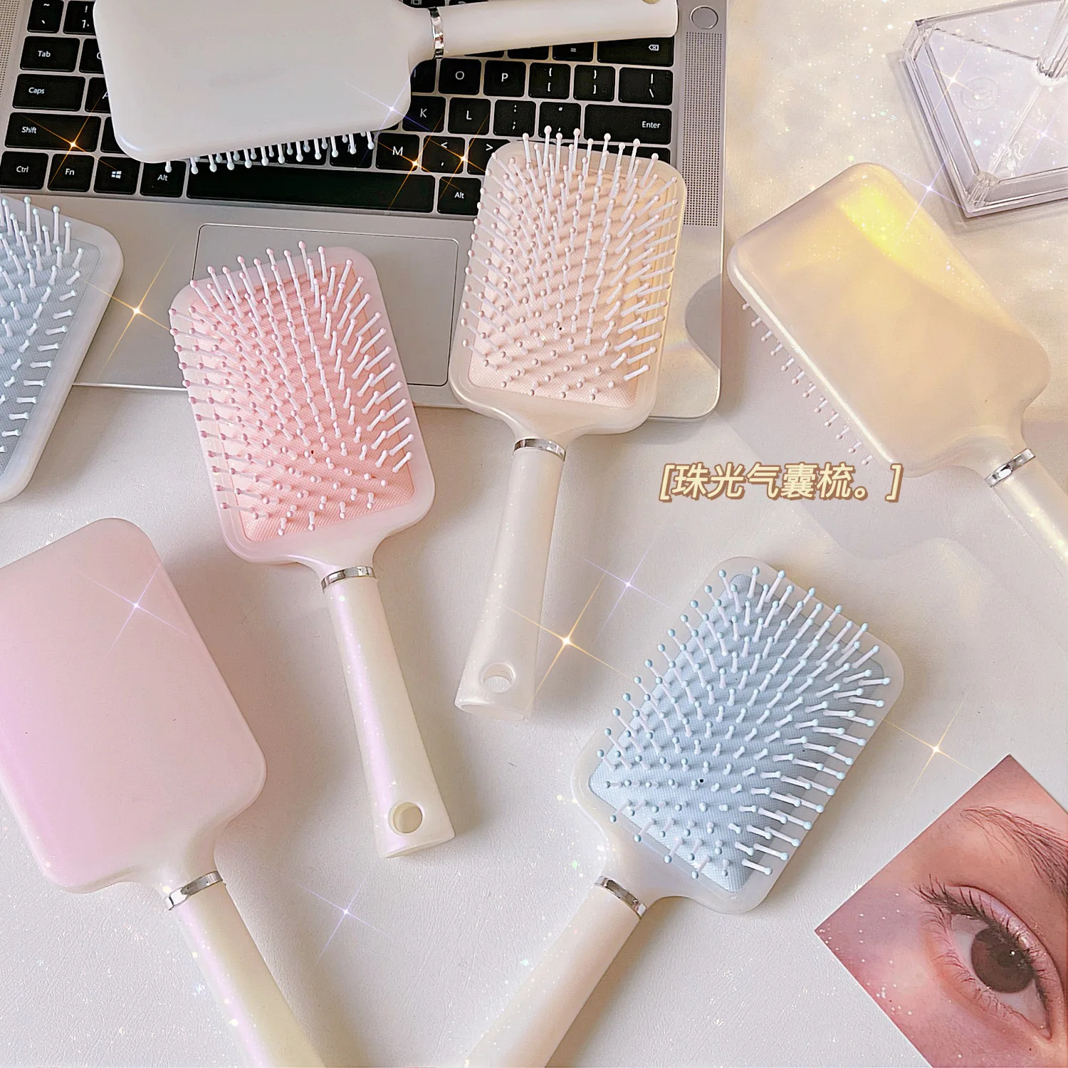 Children Fluffy Oval Square Air Cushion Comb Anti Static Massage Hair Brush Curly Detangle Women Hairdressing Hair Styling Comb