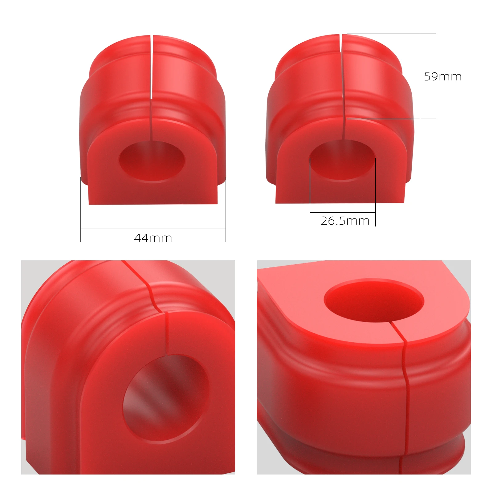 BEVNSEE Vordere Stabilisatorbuchse 80A Polyurethan für BMW E90 E91 E92 E93 E81 E82 E87 E88 Z4 E89 30i 35i, 31356765574 – Detail 2