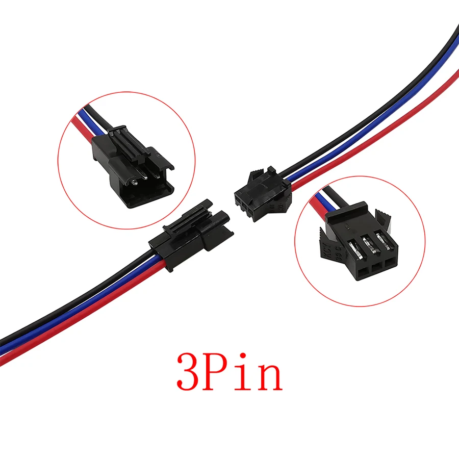 5 paar JST SM 2/3/4/5/6 Pin 2,54mm Pitch Männlich Weiblich Stecker LED Verlängerung Kabel Draht Stecker Für LED Streifen Licht DIY 10/15/20CM – Detail 3