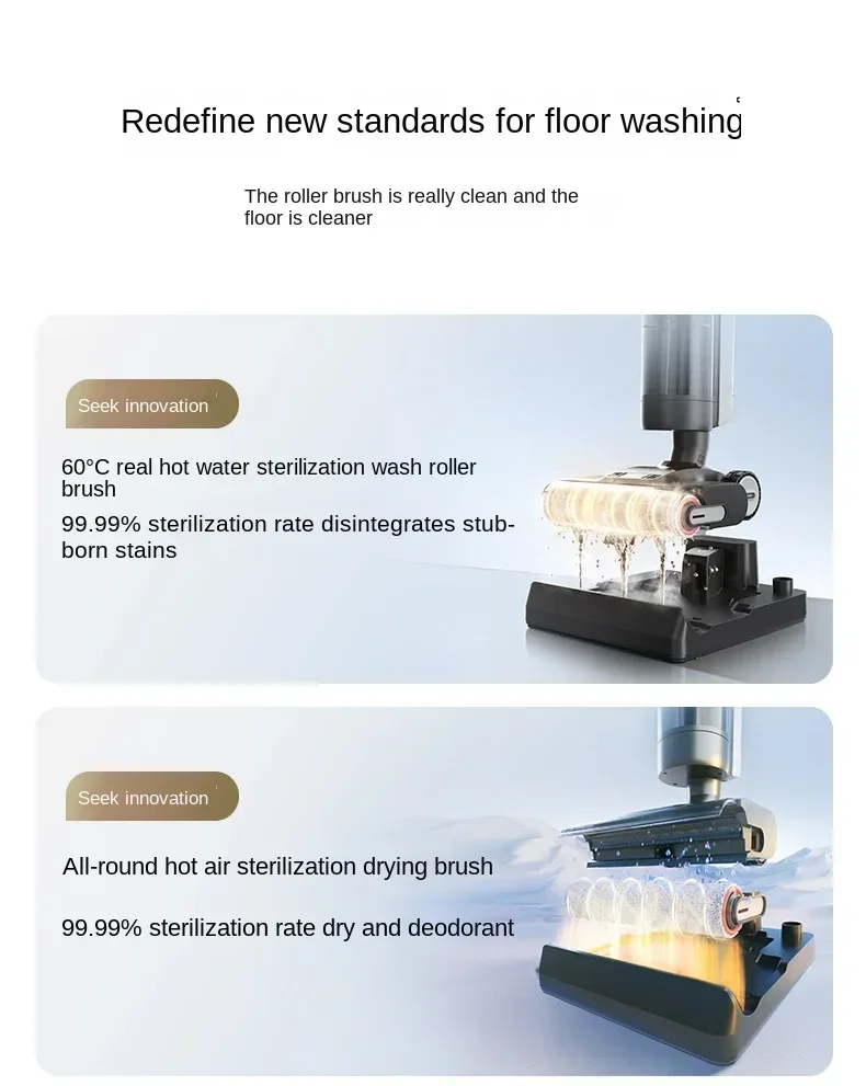 DREAME H30 Floor Scrubber, Hot Washable, Lying Flat Suction, Mopping and Sweeping Integrated Machine, Floor Scrubber 4