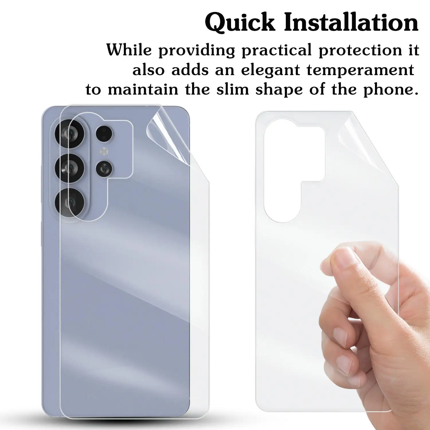 1-4Pcs Frosted Soft TPU Hydrogel Films Back Screen Protectors