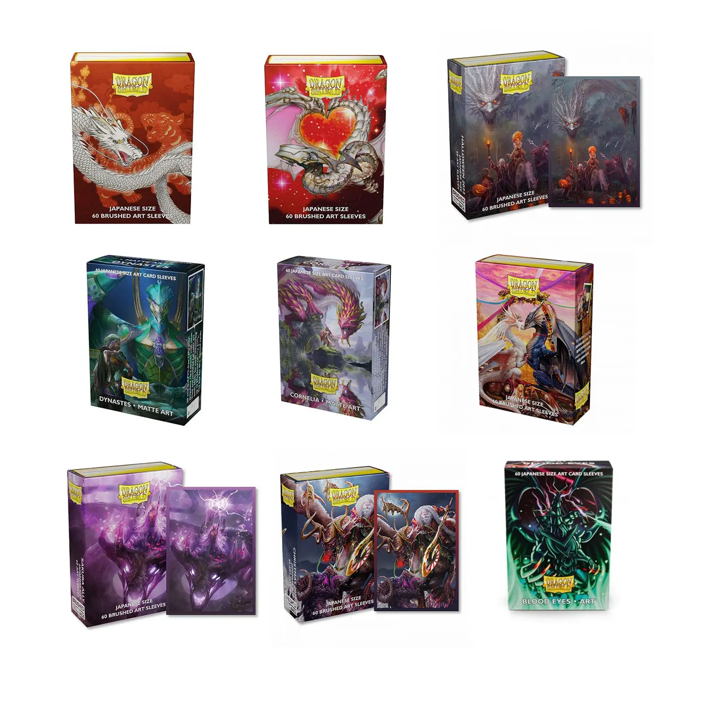 Dragon Shield 60 Pz/Scatola Ygo Game Cards Sleeves Playing For Japanese Yu-Gi-Oh Small Size Mini Board Game Cards Protector Cover