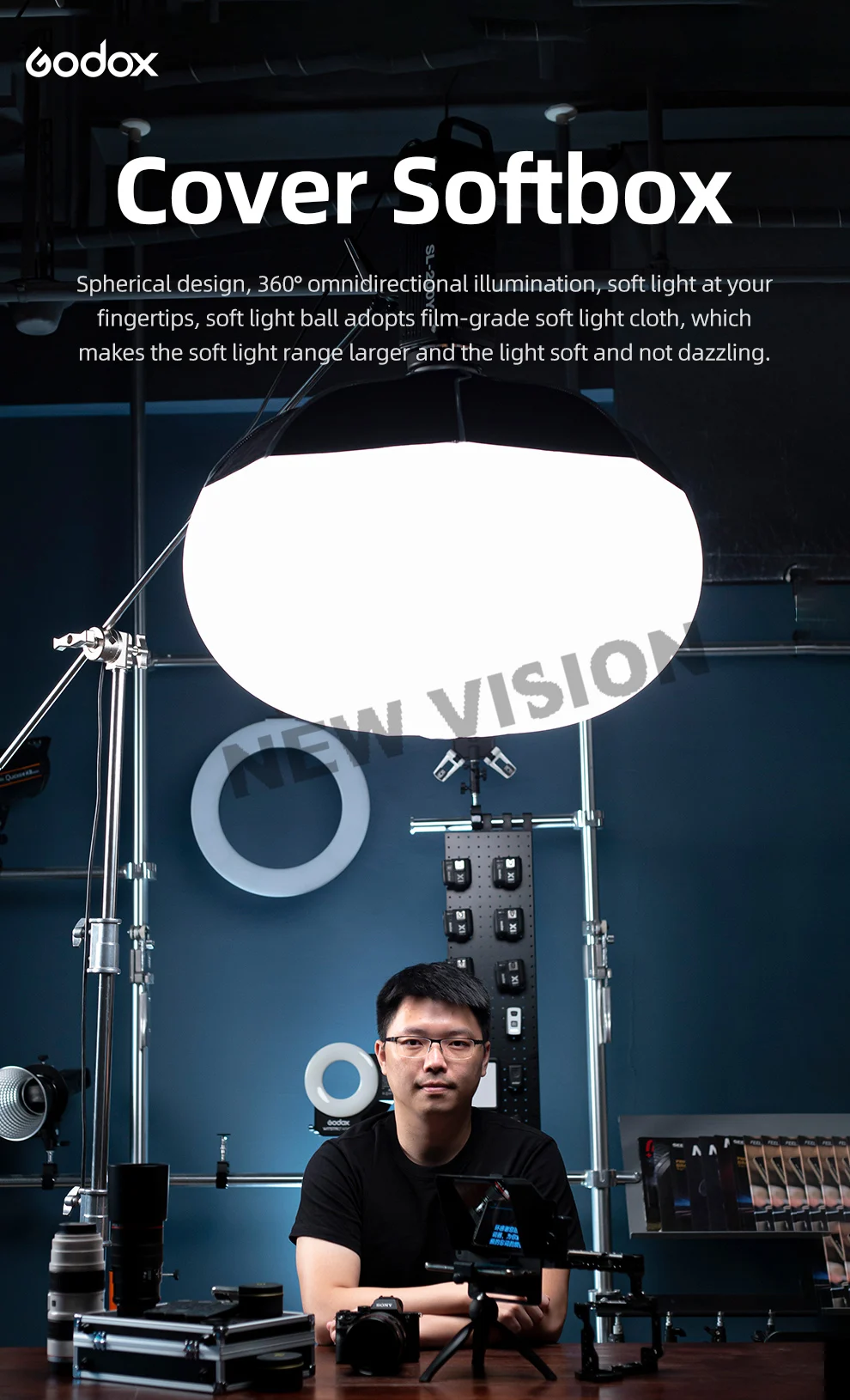 Portable Quick-Install Round Shape Lantern Softbox Light CS-50D 50cm CS-65D 65cm