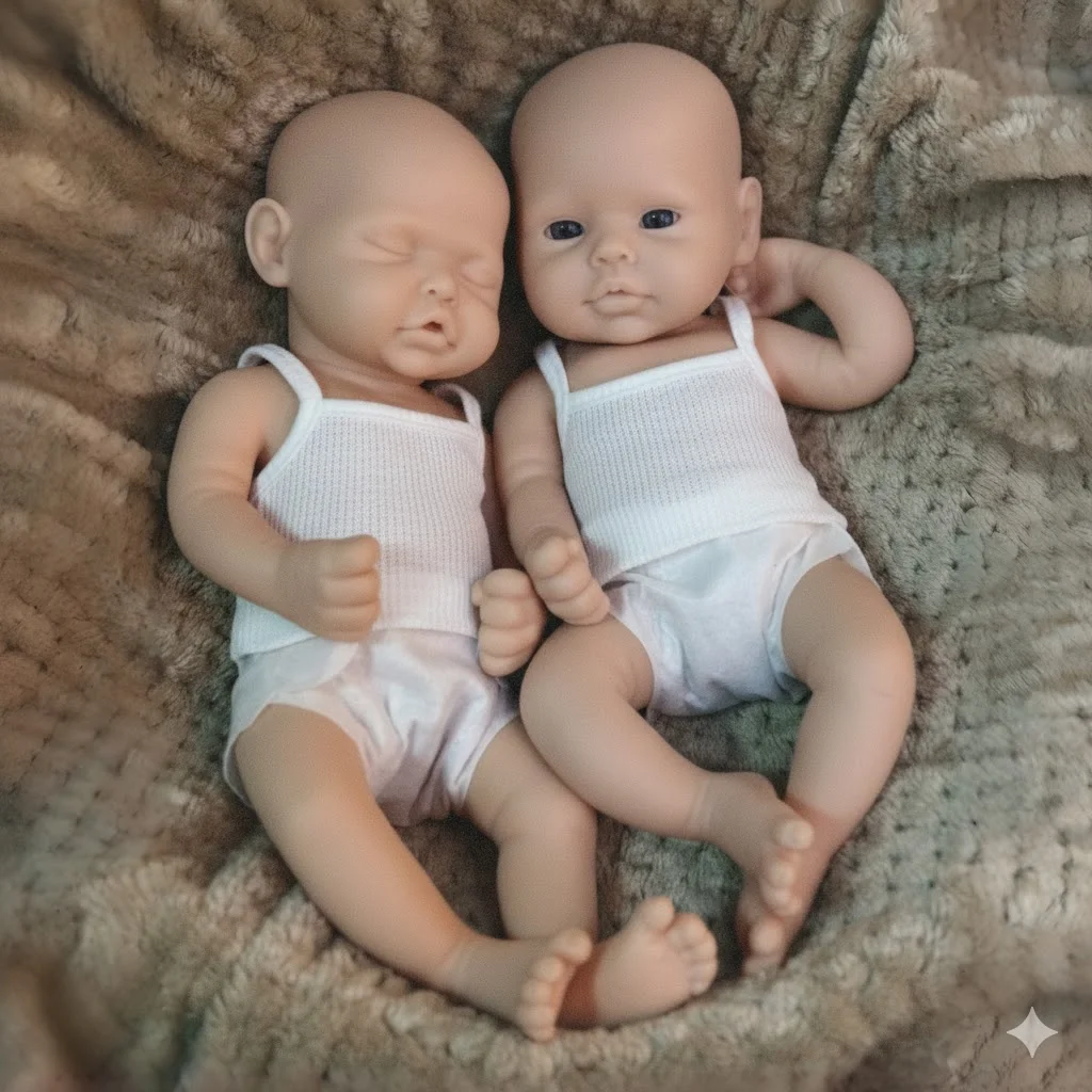 33 センチメートル未塗装リボーン人形男の子/女の子リアルな全身ソフト