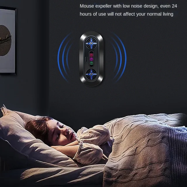 Intelligens Ultrahangos Egerek Visszataszító Kontroll Anti -Rágcsáló Szúnyogok Csótányok Pókok Bolha Legyek Patkány Gyilkos Rágcsáló Denevérek - Image 6