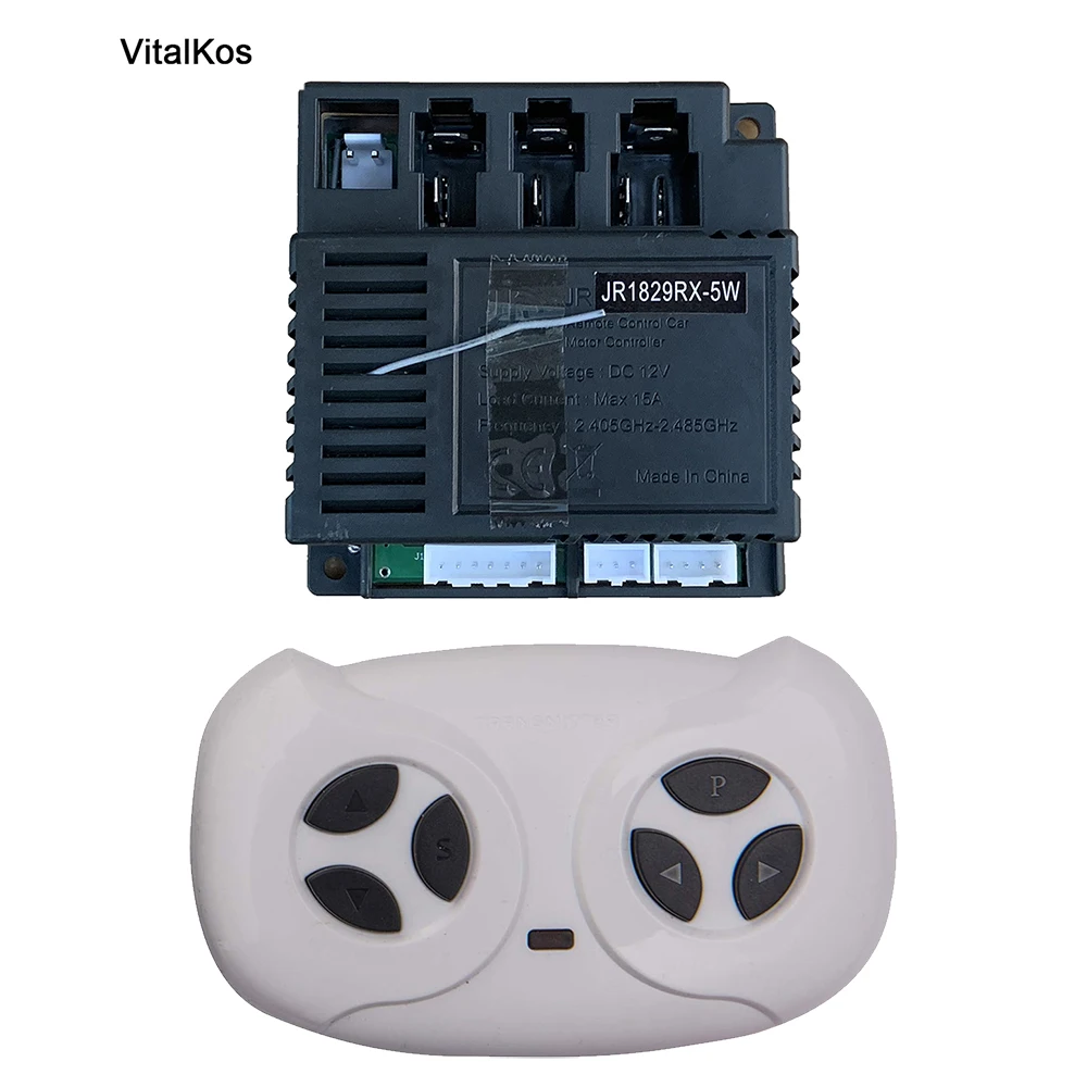 VitalKos JR1829RX-5W 12V Remote Control and Receiver(Optional)Of Children's Electric Car Bluetooth Ride On Replacement Parts
