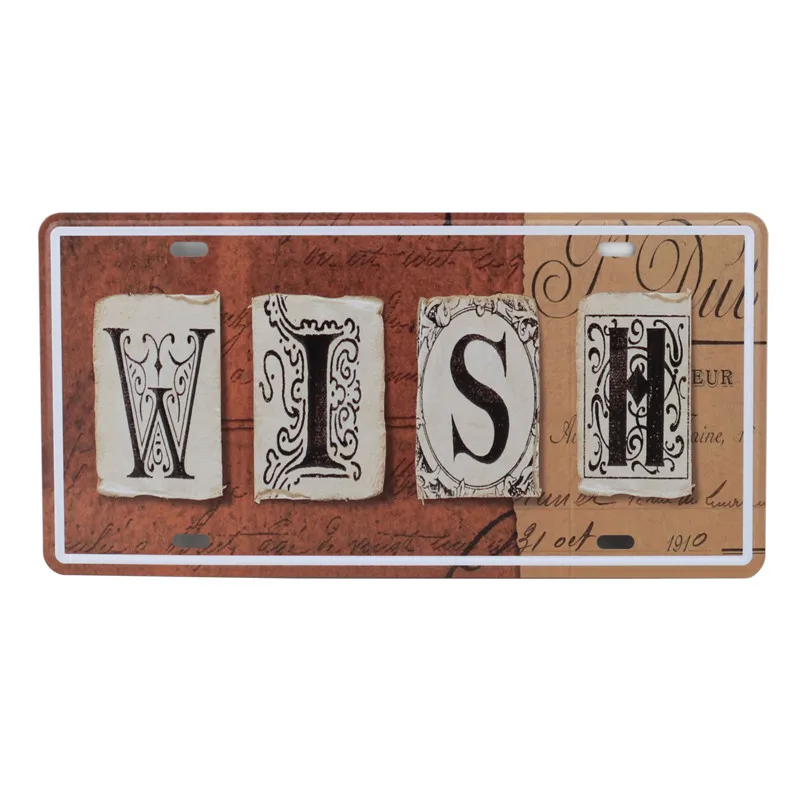 

Celebrity Machine Back To The Future | DeLorean | Time Out | Metal Stamped License Plates Wordmarks Decorative Embossing