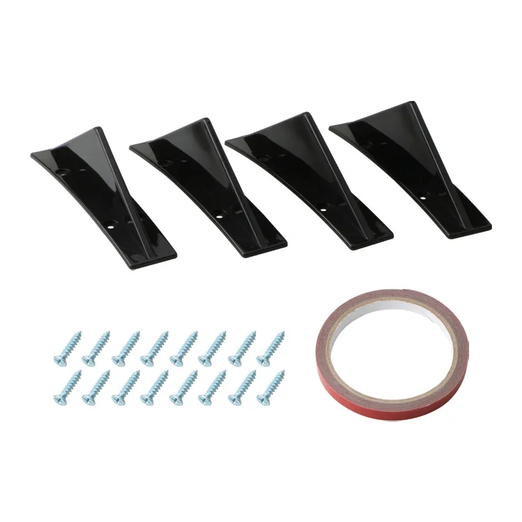 Car Rear Bumper Lip Universal Wing Shark Triangle Rear Bumper Diffuser For Audi A3 A4 A6 A5 Q5 Q7