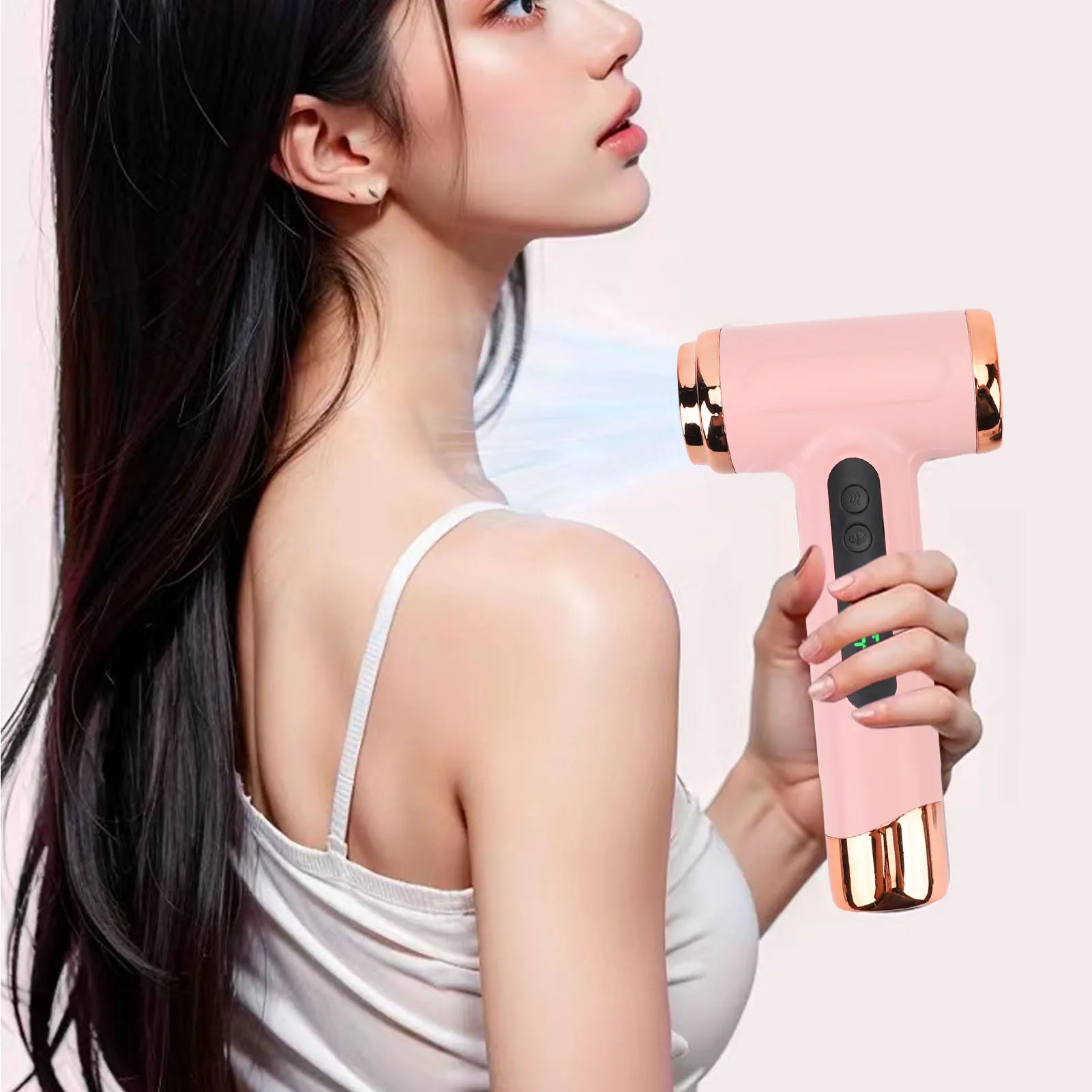 Portable Hair Dryer 200W USB Rechargeable Lightweight Multi Modes Fast Drying Hot and Cold Air Hair Dryer 15000mAh for Travel hair dryer portable hair dryer